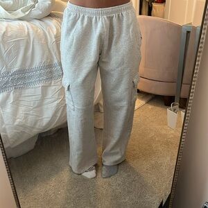 Brandy Melville gray cargo sweatpants
